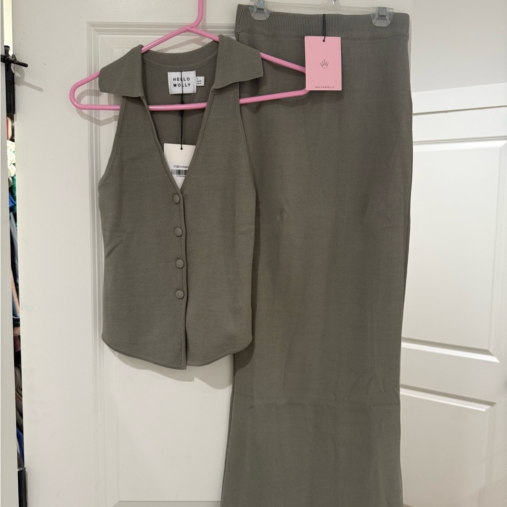 Sage green two piece set